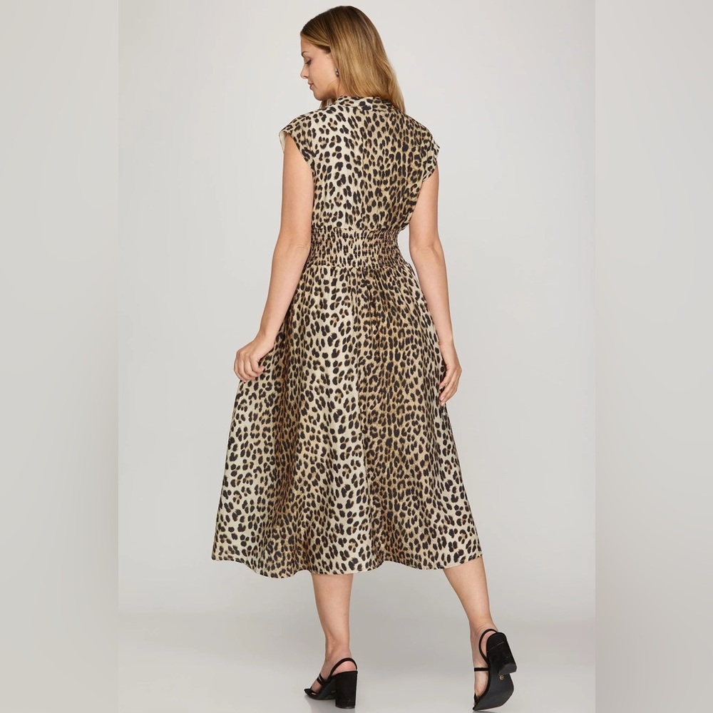 Style USA Animal Printed Midi Dress - Picture 4 of 5